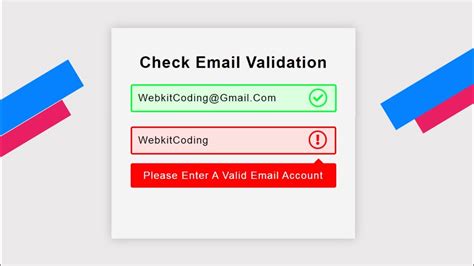 Email Validation Form Using Html CSS JavaScript Email Validation In