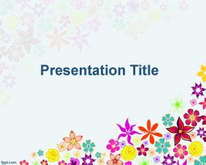 Multi Color Flowers PowerPoint Template