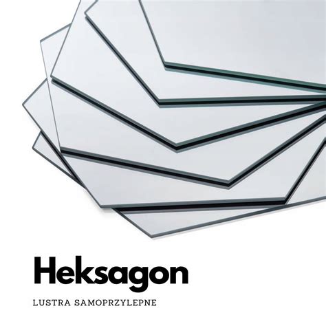 Lustra Heksagon Samoprzylepne 6szt 21cm X 24cm Bez Ramy LH120 C K