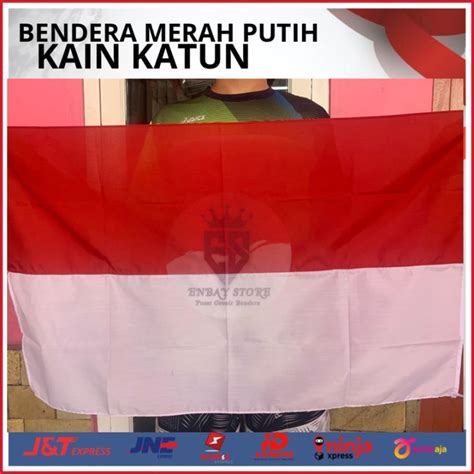 Bendera Merah Putih Kain Katun 90x60 Lazada Indonesia