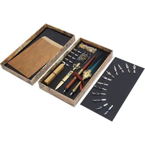 Ensemble De Stylos Calligraphie Criture Dessin Plume Dip Kit Vintage