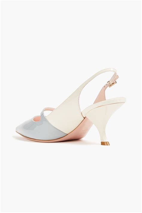 Roger Vivier Two Tone Patent Leather Slingback Pumps The Outnet