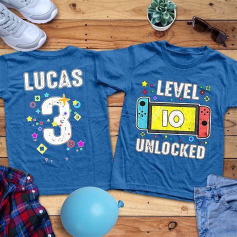 Level Unlocked Birthday Boy Shirtgamer Birthday Shirtvideo Etsy