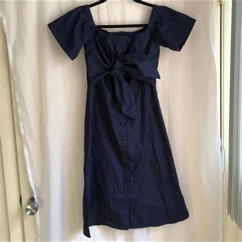 Catherine Malandrino Women S Navy Dress Depop