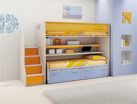 Chambre enfant lits superposés coulissant MORETTI COMPACT SO NUIT