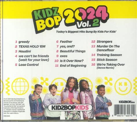 Kidz Bop Kids Kidz Bop 2024 Vol 2 Cd At Juno Records