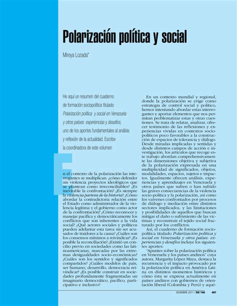 polarización política y social