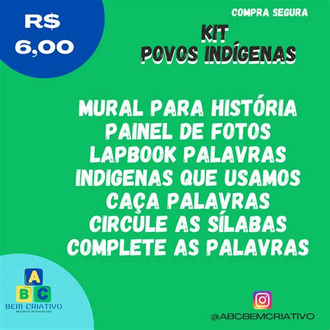 KIT POVOS INDÍGENAS Fabiana Sant Ana Hotmart