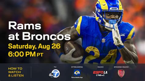 How To Watch Rams At Broncos On August 26 2023