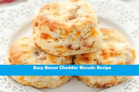 Easy Bacon Cheddar Biscuits Recipe Birthday Stock