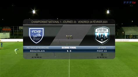 Foot FCVB Vs Le Puy Foot 43 24 02 2023 YouTube