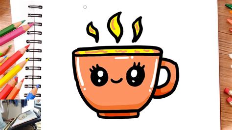 Comment Dessiner Une Tasse De Café Kawaii Dessin Et Coloriage Dessin