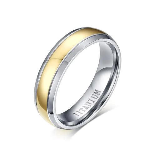 Titanium Rings for Women Wedding Jewelry Elegant Gold color Pure Titanium Not Allergic-in ...