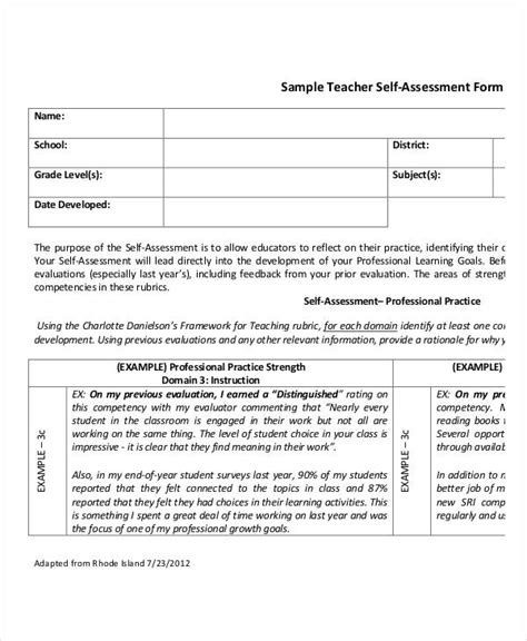 Free 55 Sample Self Assessment Forms In Pdf Ms Word Excel