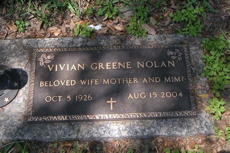 Vivian Lafe Greene Nolan 1926 2004 Homenaje De Find A Grave