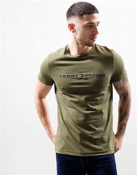 Tommy Hilfiger Logo T Shirt Putting Green Terraces Menswear