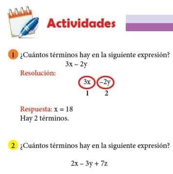 Ficha De Partes Del Termino Algebraico Para Primer Grado De Primaria Images