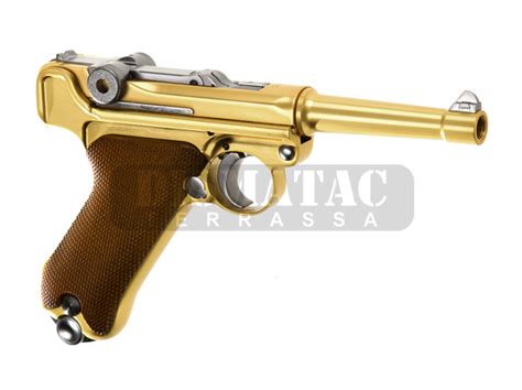 Luger P08 Full Metal Gold Gbb We