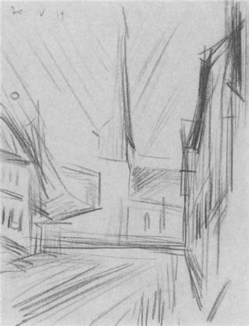 Church On A Rainy Day Gelmeroda North View By Lyonel Feininger On Artnet