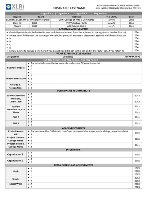 One Page CV Template 2021 | PDF