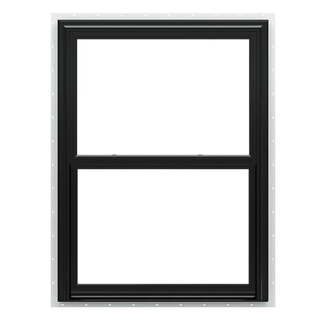 Pella Impervia Series 23 1 2 In X 35 1 2 In Black Fiberglass New Construction Double Hung Window