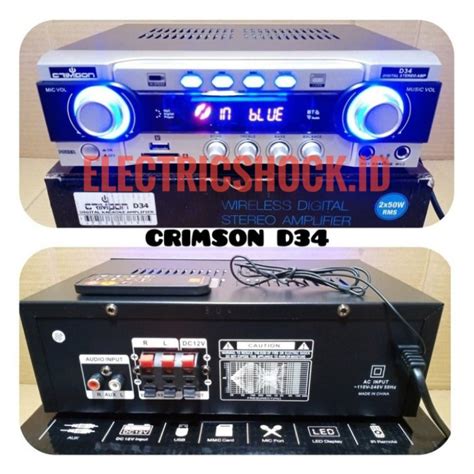 Jual POWER AMPLIFIER CRIMSON D34 ORIGINAL AMPLI CRIMSON D 34 BLUETOOTH