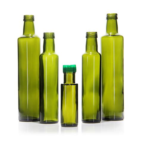 Food Grade 250ml 500ml 750ml 1000ml Square Dark Green Glass Bottle