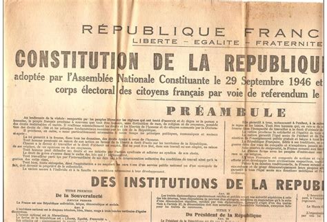 Präambel der französischen Verfassung vom 27 Oktober 1946 Préambule