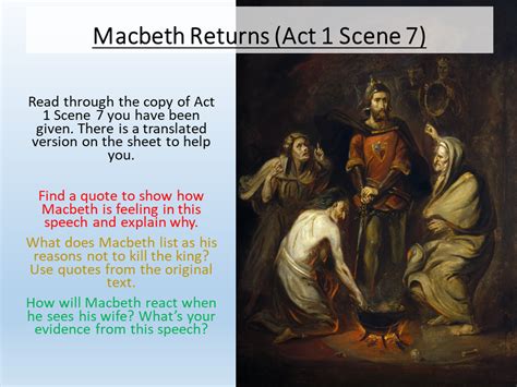 Macbeth Act 1 Scene 7 Teaching Resources Macbeth Lessons Teaching