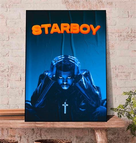 Retro The Weeknd Star Boy Poster Star Boy Minilist Posterthe Etsy