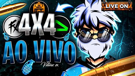 LIVE ON FREE FIRE AO VIVO JOGANDO 4X4 E 6X6 SALINHA OS