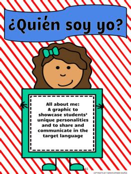 All About Me in Spanish Quién Soy Yo Student Information Activity