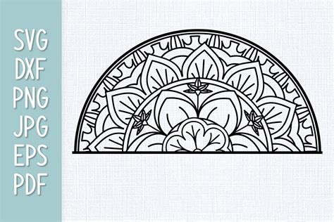 Half Mandala SVG