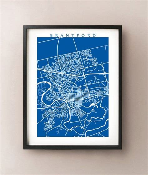 Brantford, Ontario Map Print - Etsy | Ontario map, Brantford, Map art print