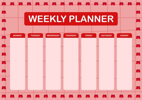 Daily And Weekly Planner With Shorts 8457398 Vector Art At Vecteezy