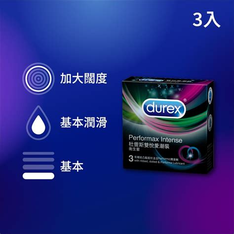 【durex杜蕾斯】 雙悅愛潮裝保險套3入 綜合組 Yahoo奇摩購物中心