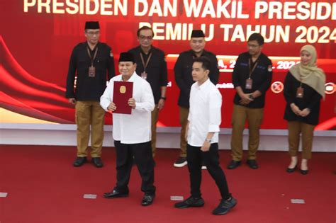 Prabowo Gibran Resmi Ditetapkan KPU Sebagai Presiden Dan Wapres Terpilih