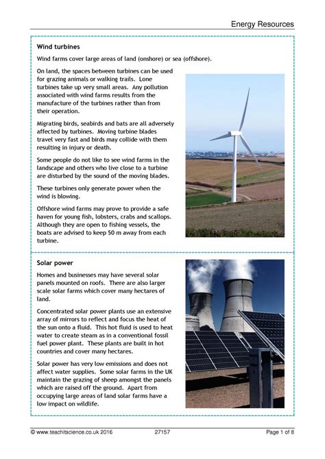 Energy Resources KS4 Physics Teachit