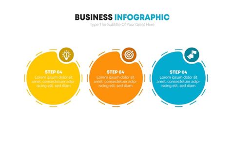 Premium Vector Business Infographics Three Steps Circle Template