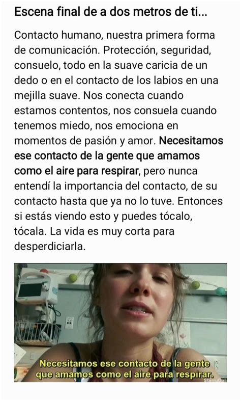 A Dos Metros De Ti Escena Final Frases Romanticas De Peliculas