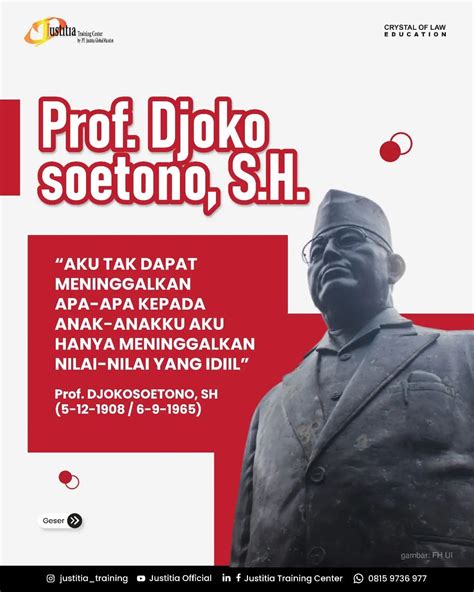 Prof Djokosoetono S H Media Justitia