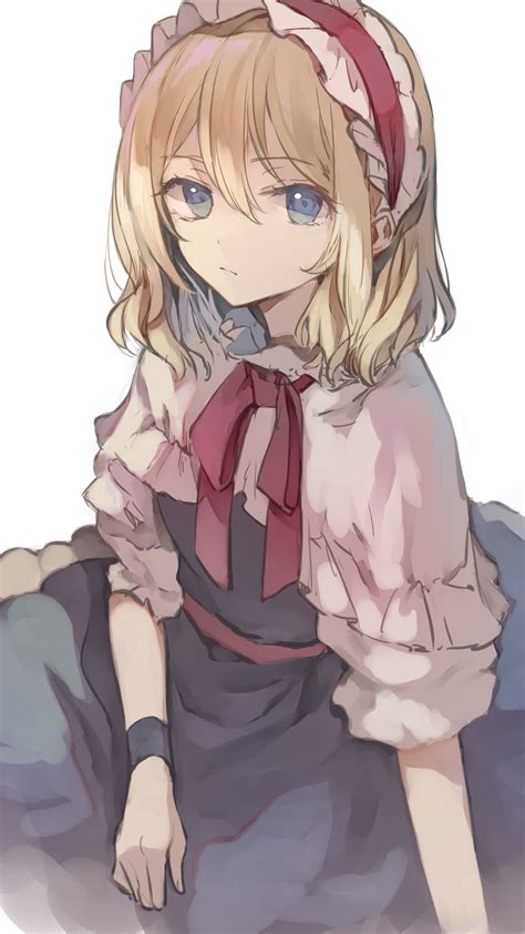 Safebooru 1girl Absurdres Alice Margatroid Blonde Hair Blue Dress Blue Eyes Capelet