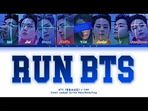 8 members karaoke Run BTS BTS 방탄소년단 8th member ver Color coded