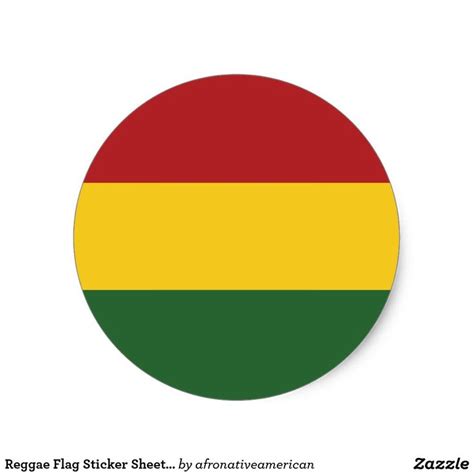 Reggae Flag Sticker Sheet Vibrant And Eye Catching Designs