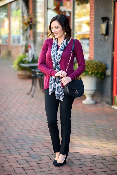 Fall Work Wear Outfit With Loft Scuba Skinny Pants Jo Lynne Shane