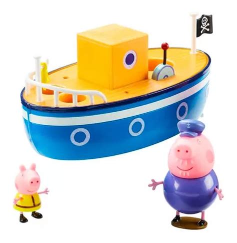 Conjunto De Bonecos Peppa Pig Barco Vov Pig E Peppa Parcelamento