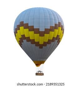 Real Multicolored Hot Air Balloon Isolated Stock Photo 2189351325