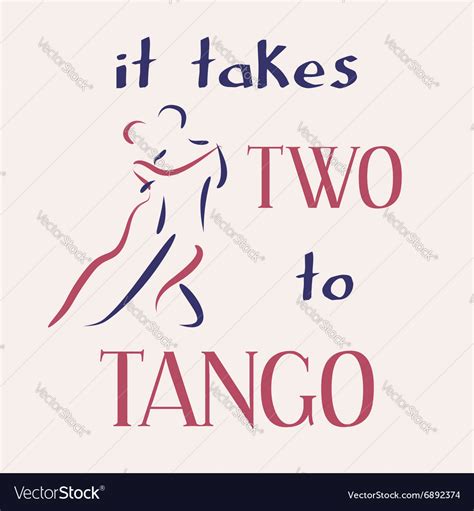 It Takes Two To Tango Royalty Free Vector Image