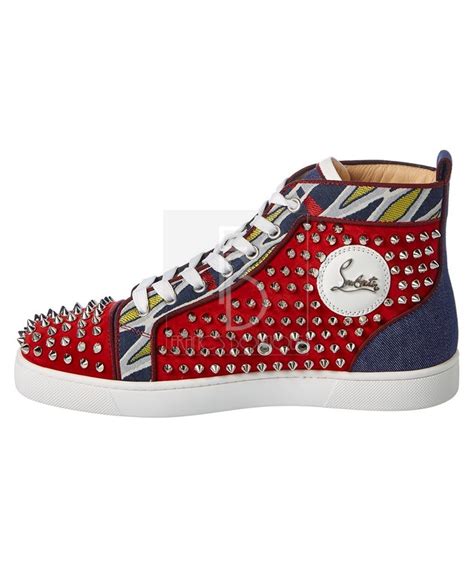 Christian Louboutin Louis Spikes Orlato Mens Flat Rougissime Francs Boutique