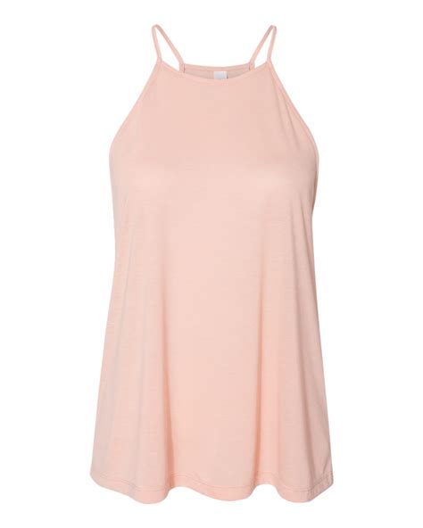 Bella Canvas Womens Flowy High Neck Tank 8809 Peach Size S